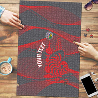 Custom New Caledonia Football Puzzle Allez Les Cagous Grey Version - Polynesian Pride
