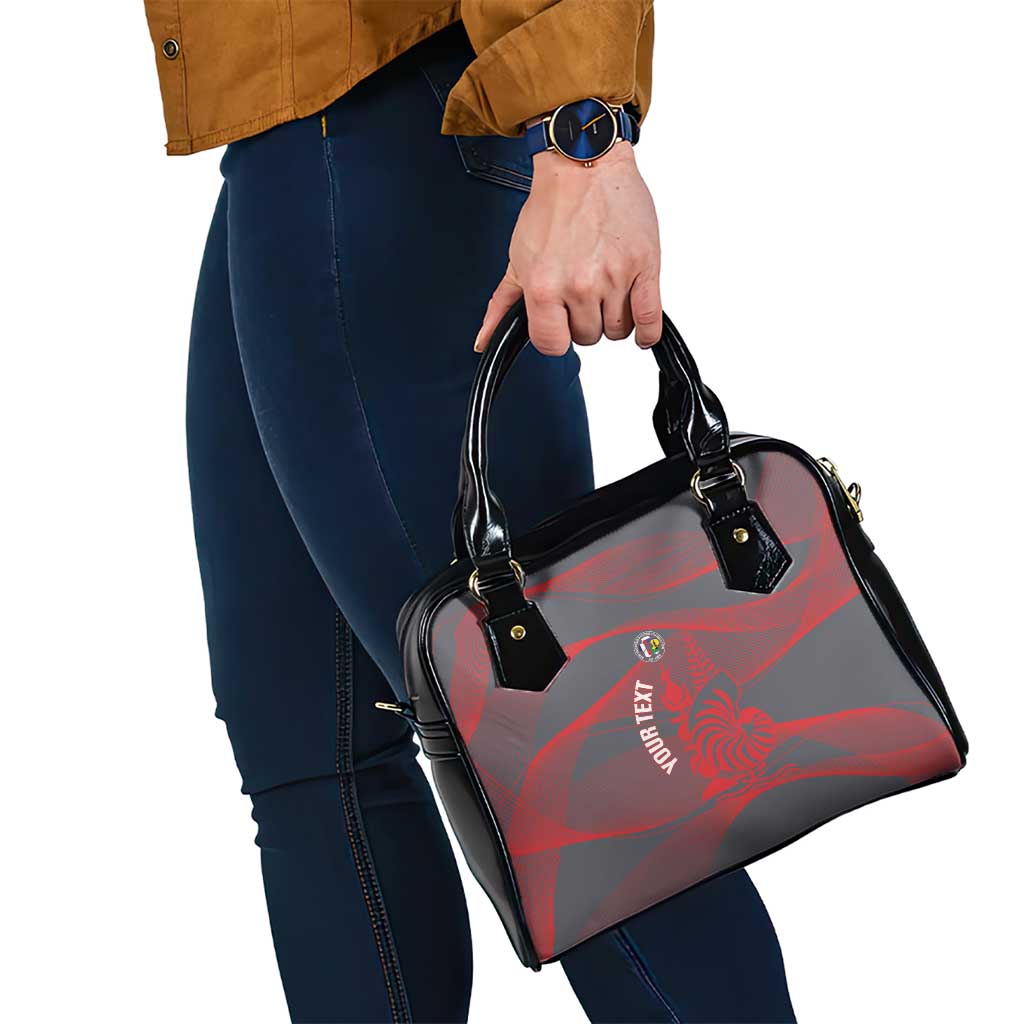 Custom New Caledonia Football Shoulder Handbag Allez Les Cagous Grey Version - Polynesian Pride