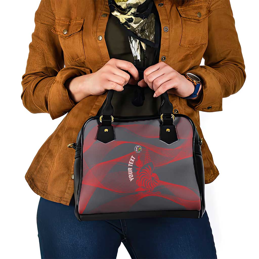 Custom New Caledonia Football Shoulder Handbag Allez Les Cagous Grey Version - Polynesian Pride