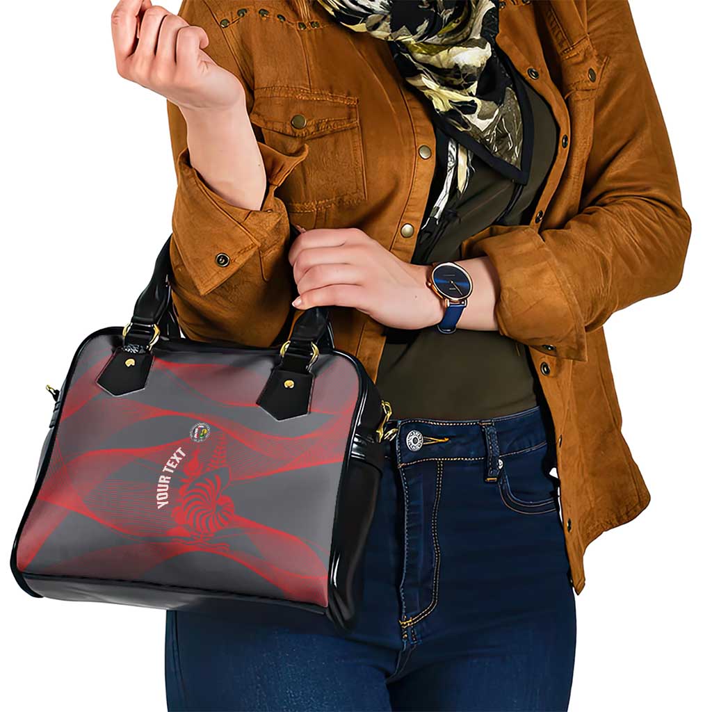 Custom New Caledonia Football Shoulder Handbag Allez Les Cagous Grey Version - Polynesian Pride