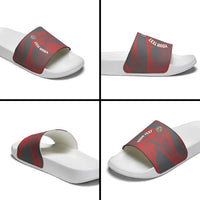 Custom New Caledonia Football Slide Sandals Allez Les Cagous Grey Version - Polynesian Pride