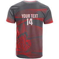 Custom New Caledonia Football T Shirt Allez Les Cagous Grey Version LT14 - Polynesian Pride