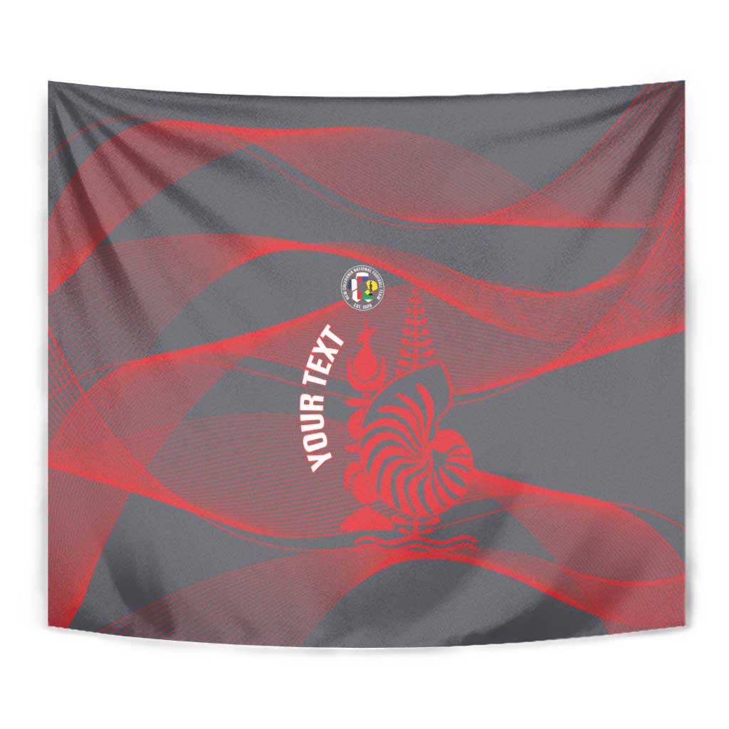 Custom New Caledonia Football Tapestry Allez Les Cagous Grey Version - Polynesian Pride