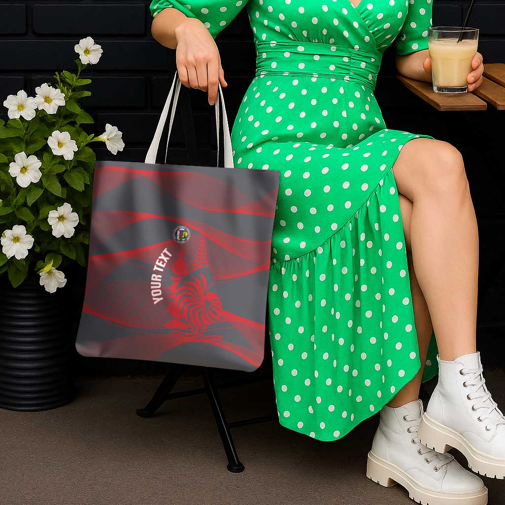 Custom New Caledonia Football Tote Bag Allez Les Cagous Grey Version - Polynesian Pride