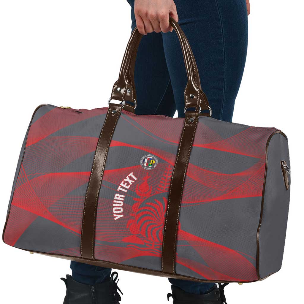 Custom New Caledonia Football Travel Bag Allez Les Cagous Grey Version - Polynesian Pride