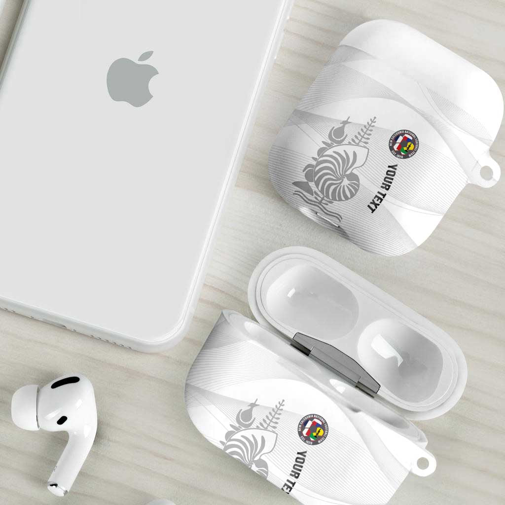 Custom New Caledonia Football AirPods Case Allez Les Cagous White Version - Polynesian Pride