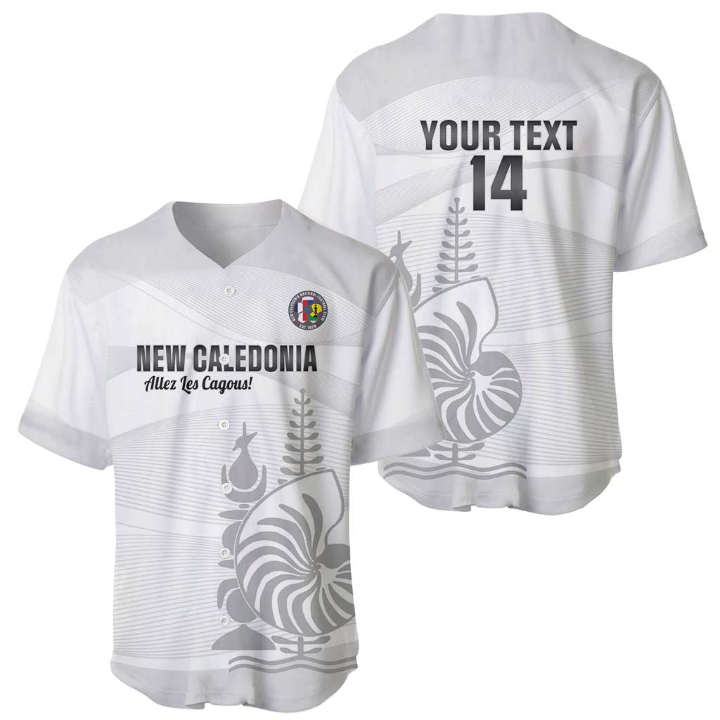 Custom New Caledonia Football Baseball Jersey Allez Les Cagous White Version - Polynesian Pride