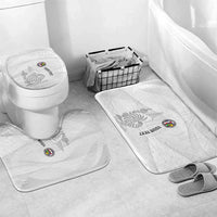 Custom New Caledonia Football Bathroom Set Allez Les Cagous White Version - Polynesian Pride