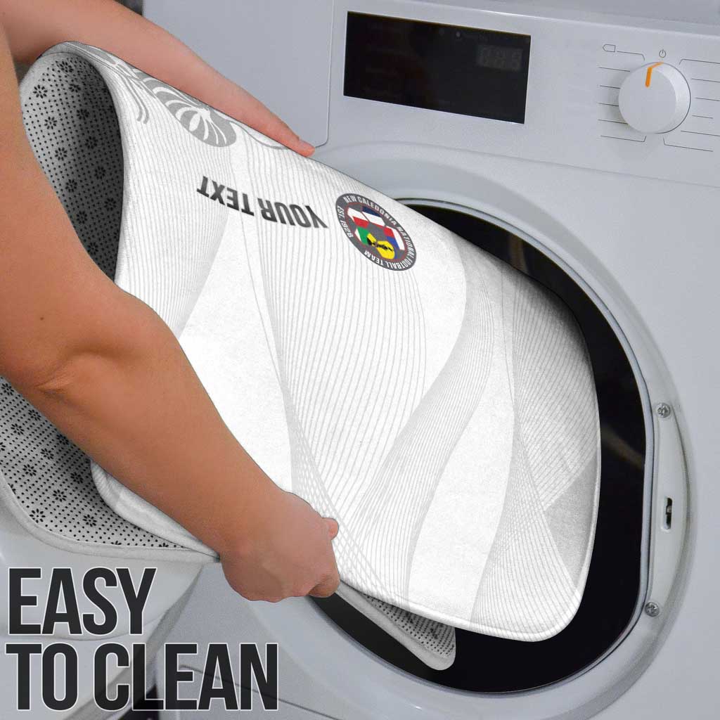 Custom New Caledonia Football Bathroom Set Allez Les Cagous White Version - Polynesian Pride