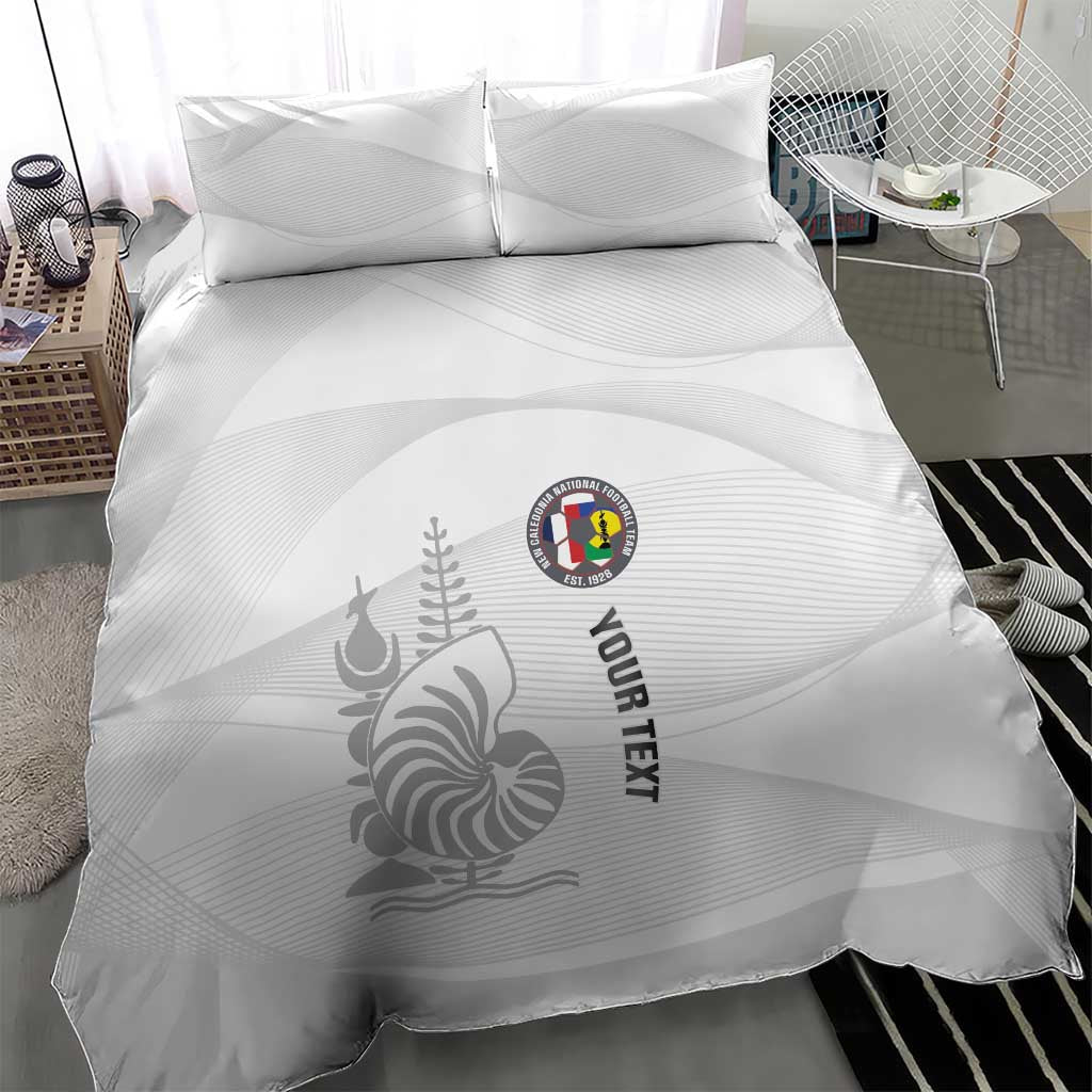 Custom New Caledonia Football Bedding Set Allez Les Cagous White Version - Polynesian Pride