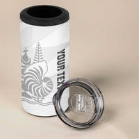 Custom New Caledonia Football 4 in 1 Can Cooler Tumbler Allez Les Cagous White Version - Polynesian Pride