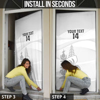 Custom New Caledonia Football Door Cover Allez Les Cagous White Version - Polynesian Pride