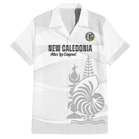 Custom New Caledonia Football Family Matching Summer Maxi Dress and Hawaiian Shirt Allez Les Cagous White Version - Polynesian Pride