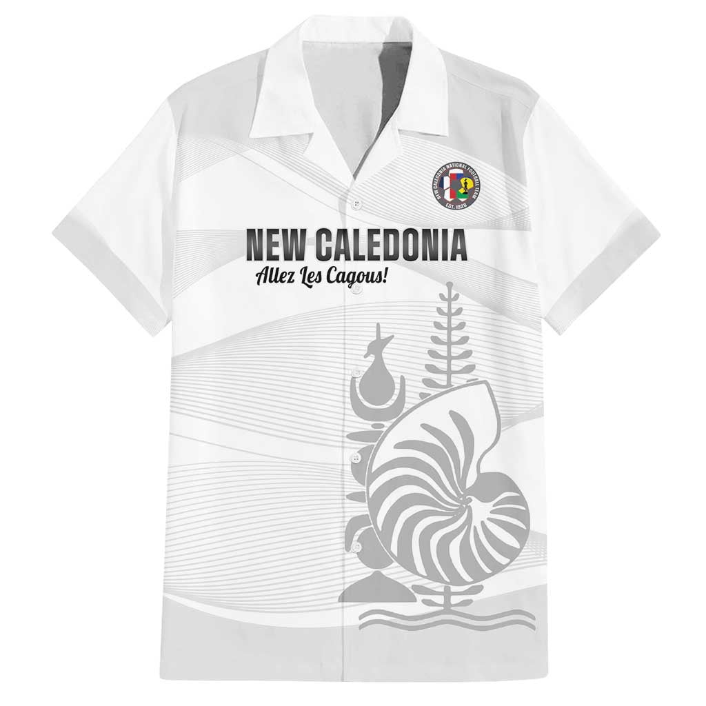 Custom New Caledonia Football Family Matching Tank Maxi Dress and Hawaiian Shirt Allez Les Cagous White Version - Polynesian Pride