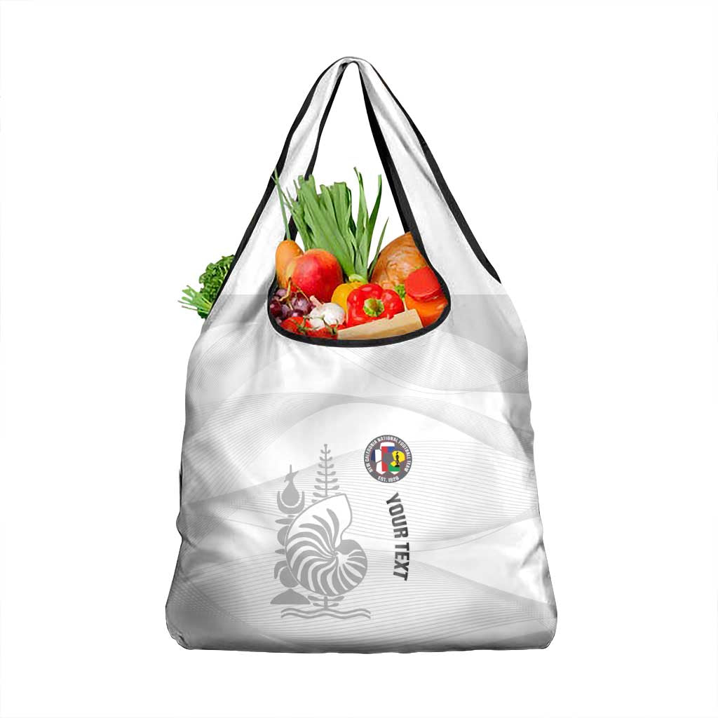 Custom New Caledonia Football Grocery Bag Allez Les Cagous White Version - Polynesian Pride