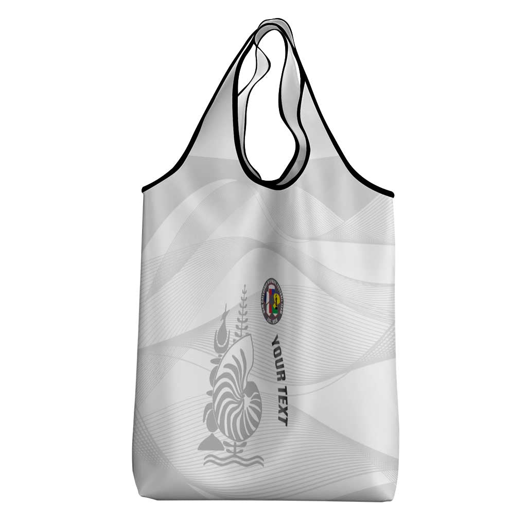 Custom New Caledonia Football Grocery Bag Allez Les Cagous White Version - Polynesian Pride