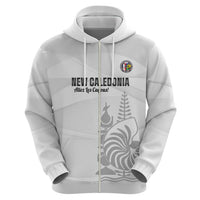 Custom New Caledonia Football Hoodie Allez Les Cagous White Version - Polynesian Pride