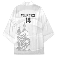 Custom New Caledonia Football Kimono Allez Les Cagous White Version - Polynesian Pride