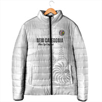 Custom New Caledonia Football Padded Jacket Allez Les Cagous White Version - Polynesian Pride