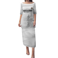 Custom New Caledonia Football Puletasi Allez Les Cagous White Version - Polynesian Pride