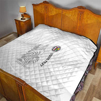 Custom New Caledonia Football Quilt Allez Les Cagous White Version - Polynesian Pride