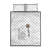 Custom New Caledonia Football Quilt Bed Set Allez Les Cagous White Version - Polynesian Pride