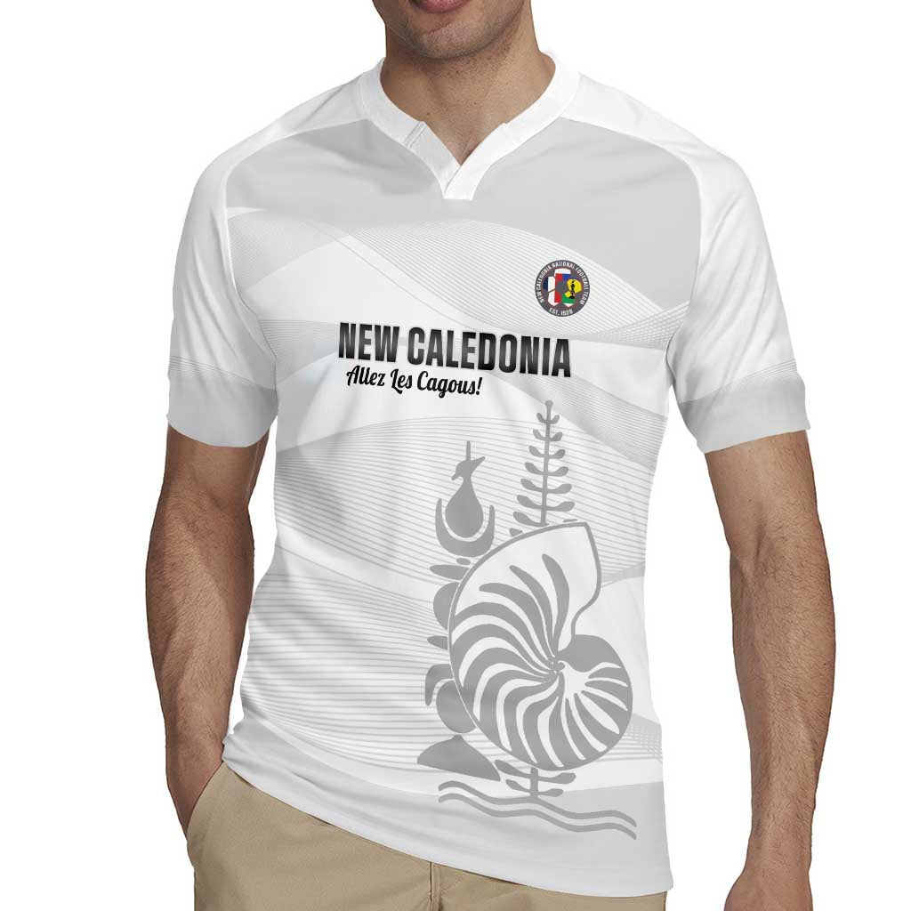 Custom New Caledonia Football Rugby Jersey Allez Les Cagous White Version - Polynesian Pride