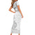 Custom New Caledonia Football Short Sleeve Bodycon Dress Allez Les Cagous White Version - Polynesian Pride
