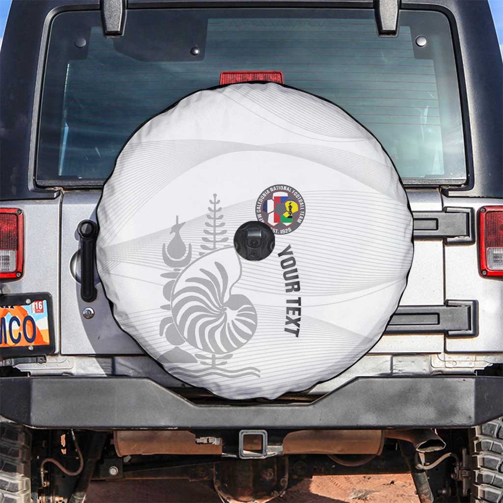 Custom New Caledonia Football Spare Tire Cover Allez Les Cagous White Version - Polynesian Pride