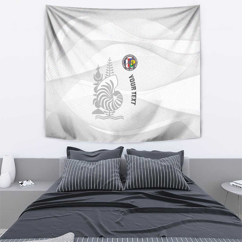 Custom New Caledonia Football Tapestry Allez Les Cagous White Version - Polynesian Pride