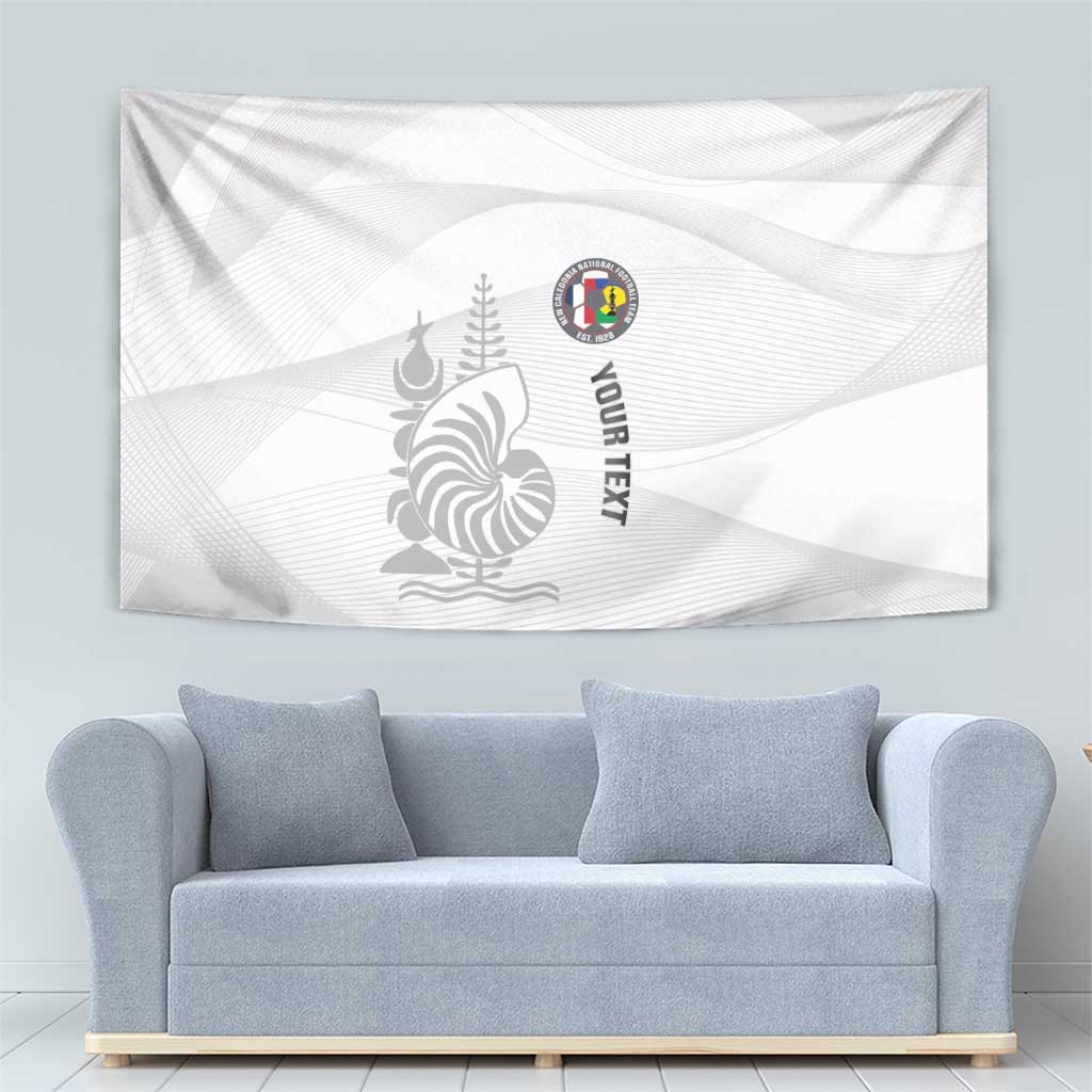 Custom New Caledonia Football Tapestry Allez Les Cagous White Version - Polynesian Pride