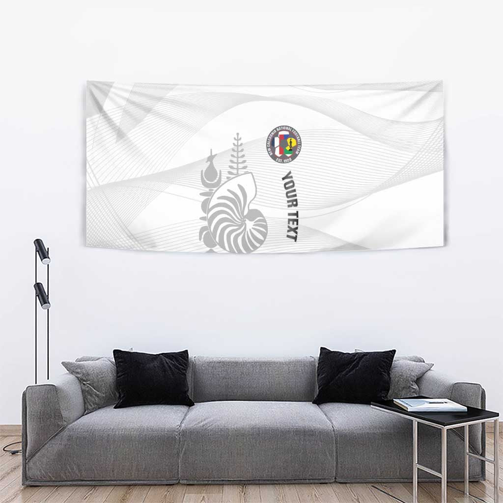 Custom New Caledonia Football Tapestry Allez Les Cagous White Version - Polynesian Pride