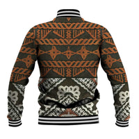 Bula Fiji Tapa Baseball Jacket Fijian Masi Vintage Vibes - Polynesian Pride