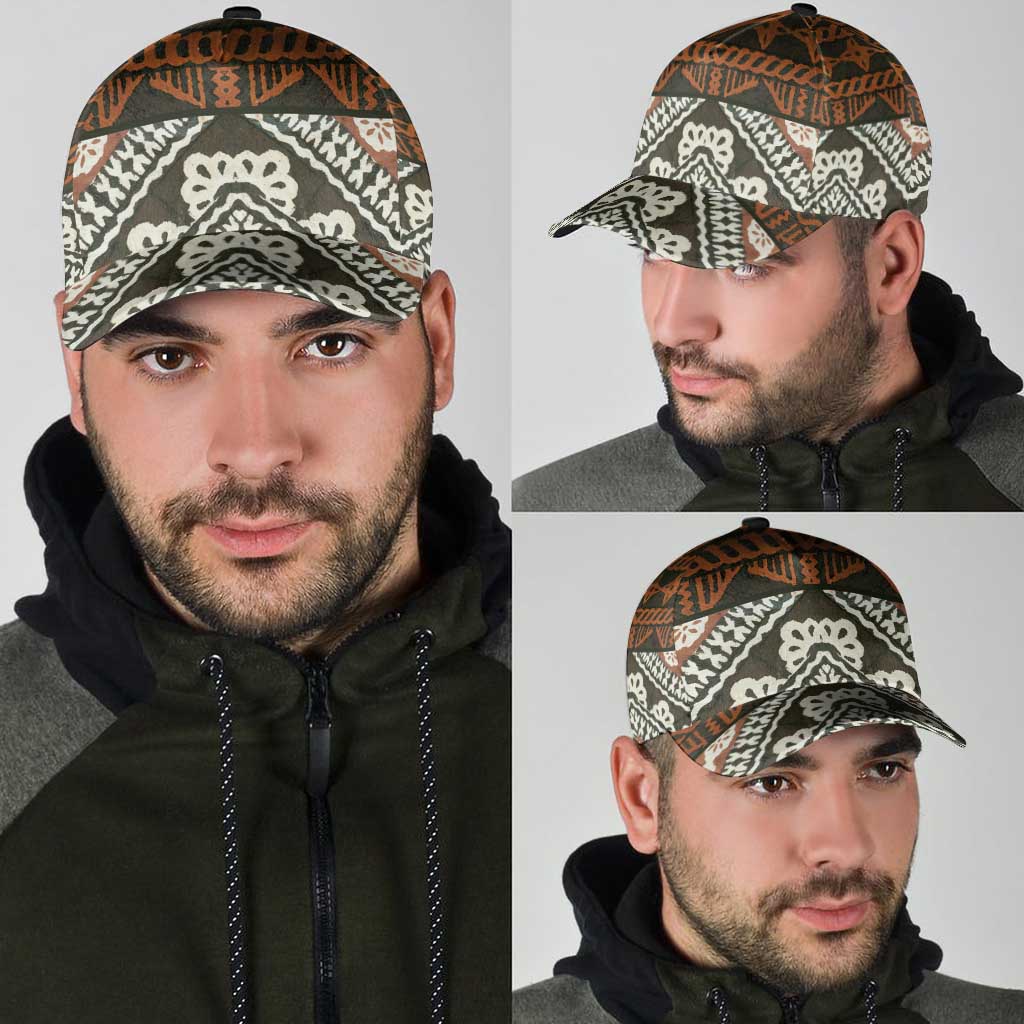 Bula Fiji Tapa Classic Cap Fijian Masi Vintage Vibes - Polynesian Pride
