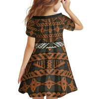 Bula Fiji Tapa Family Matching Long Sleeve Bodycon Dress and Hawaiian Shirt Fijian Masi Vintage Vibes LT14 - Polynesian Pride