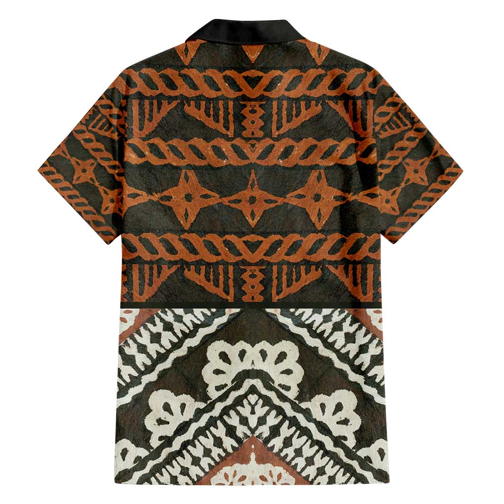 Bula Fiji Tapa Family Matching Off Shoulder Maxi Dress and Hawaiian Shirt Fijian Masi Vintage Vibes LT14 - Polynesian Pride