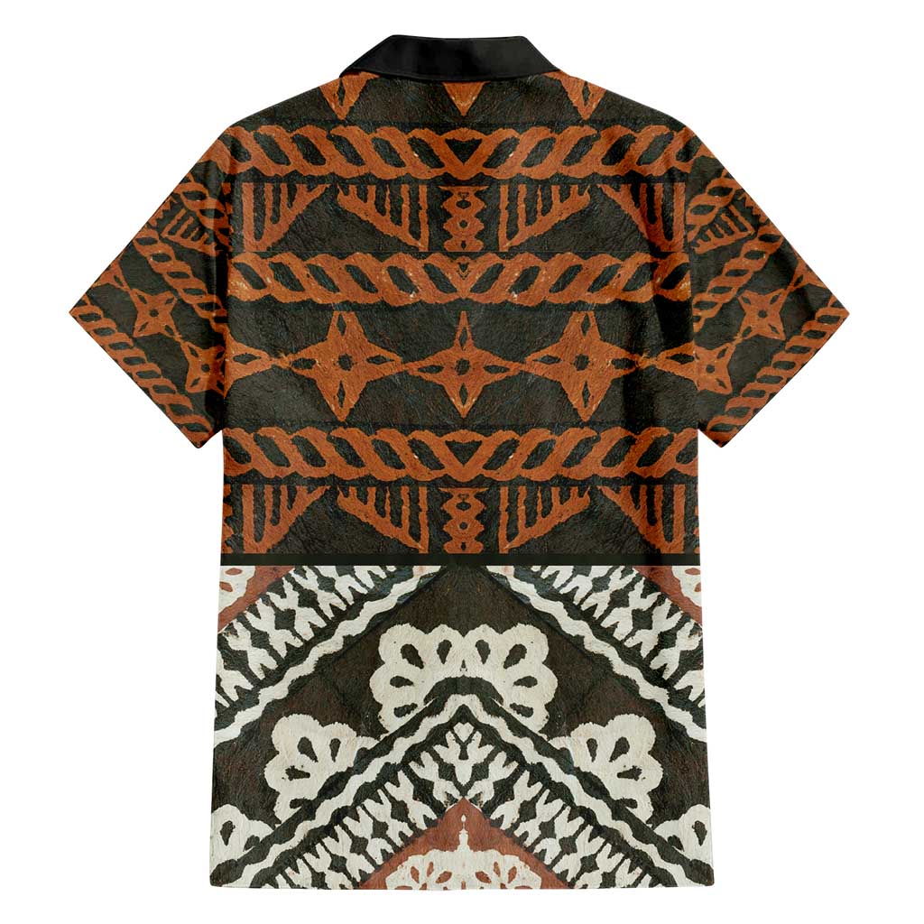 Bula Fiji Tapa Family Matching Short Sleeve Bodycon Dress and Hawaiian Shirt Fijian Masi Vintage Vibes LT14 - Polynesian Pride