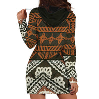 Bula Fiji Tapa Hoodie Dress Fijian Masi Vintage Vibes LT14 - Polynesian Pride