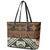 Bula Fiji Tapa Leather Tote Bag Fijian Masi Vintage Vibes - Polynesian Pride