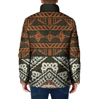Bula Fiji Tapa Padded Jacket Fijian Masi Vintage Vibes LT14 - Polynesian Pride