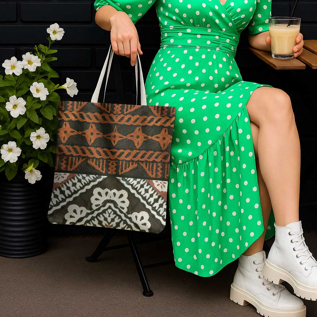 Bula Fiji Tapa Tote Bag Fijian Masi Vintage Vibes - Polynesian Pride