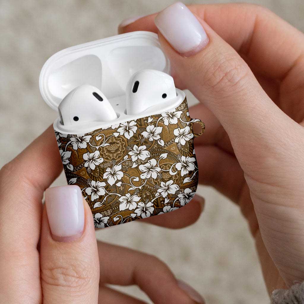 Kuvui Bula Fiji AirPods Case Fijian Tapa Seamless Hibiscus - Polynesian Pride