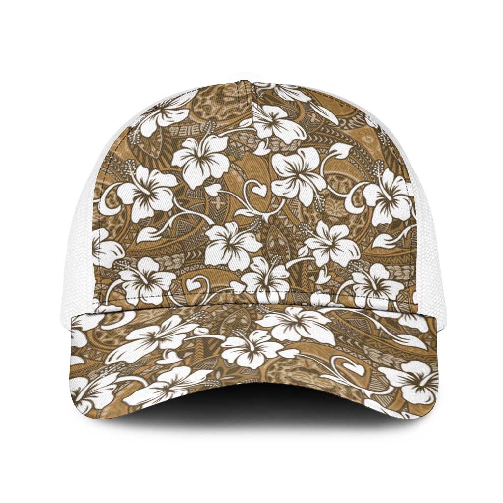 Kuvui Bula Fiji Baseball Net Cap Fijian Tapa Seamless Hibiscus - Polynesian Pride
