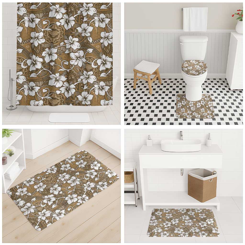 Kuvui Bula Fiji Bathroom Set Fijian Tapa Seamless Hibiscus - Polynesian Pride