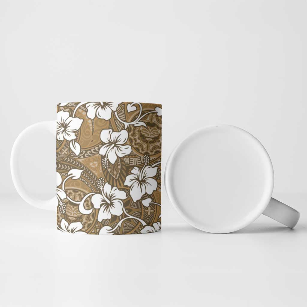 Kuvui Bula Fiji Ceramic Mug Fijian Tapa Seamless Hibiscus LT14 - Polynesian Pride
