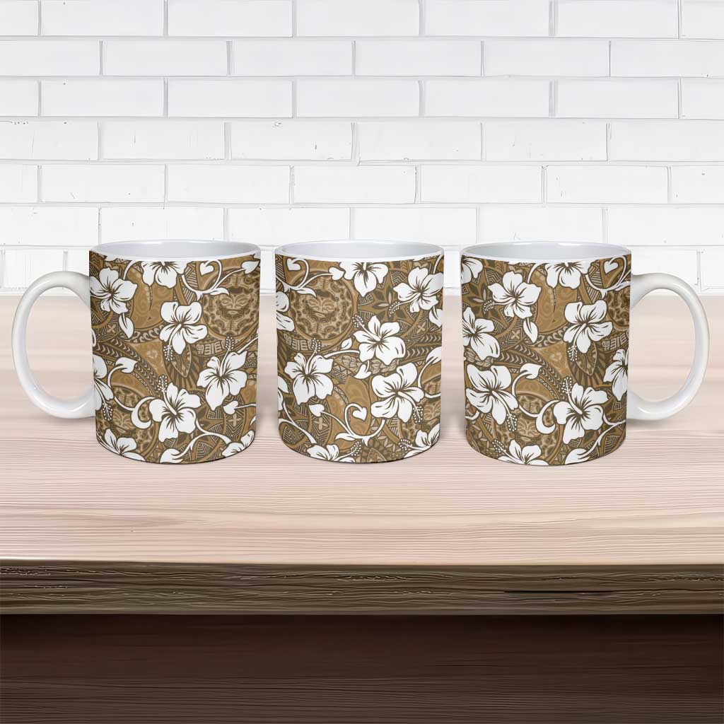 Kuvui Bula Fiji Ceramic Mug Fijian Tapa Seamless Hibiscus LT14 - Polynesian Pride