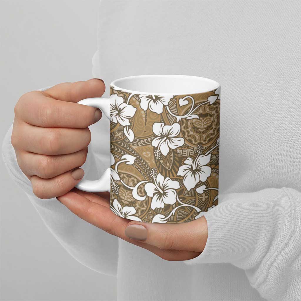 Kuvui Bula Fiji Ceramic Mug Fijian Tapa Seamless Hibiscus LT14 - Polynesian Pride