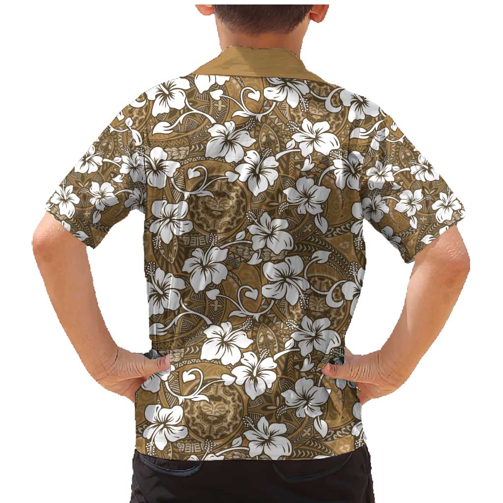 Kuvui Bula Fiji Family Matching Mermaid Dress and Hawaiian Shirt Fijian Tapa Seamless Hibiscus LT14 - Polynesian Pride