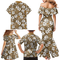 Kuvui Bula Fiji Family Matching Mermaid Dress and Hawaiian Shirt Fijian Tapa Seamless Hibiscus LT14 - Polynesian Pride
