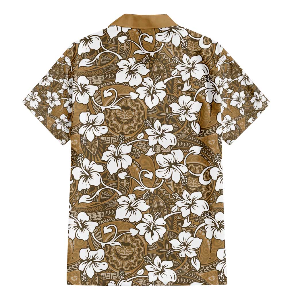 Kuvui Bula Fiji Family Matching Mermaid Dress and Hawaiian Shirt Fijian Tapa Seamless Hibiscus LT14 - Polynesian Pride